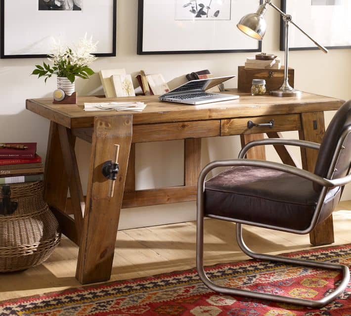 Bench Style Office Desks from Pottery Barn – small and large Hendrix